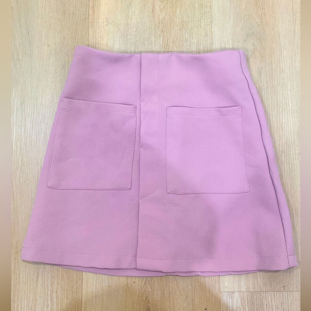 Pink Mini Skirt with Pockets